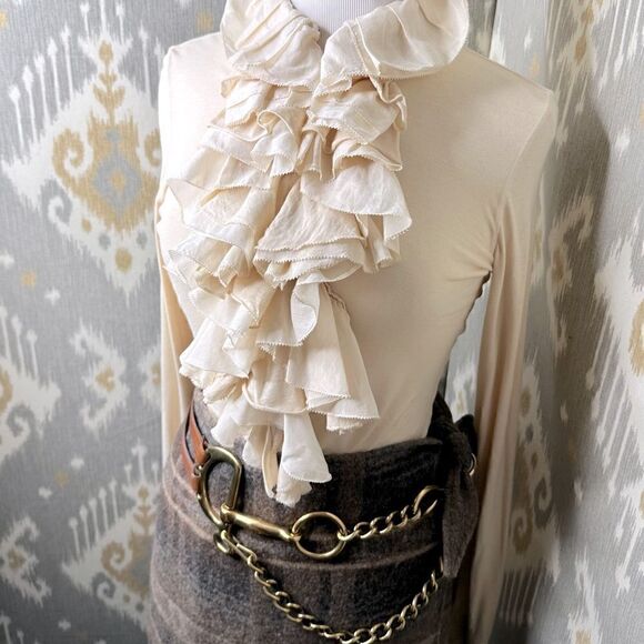 Ralph Lauren Vintage Neutral Beacon Blanket Two Piece Skirt Suit - Picture 4 of 16